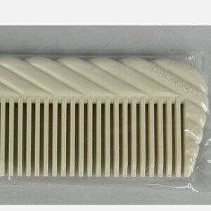 NEW Vintage Estee Lauder Wide Tooth Comb Ivory Swirl Plastic GWP